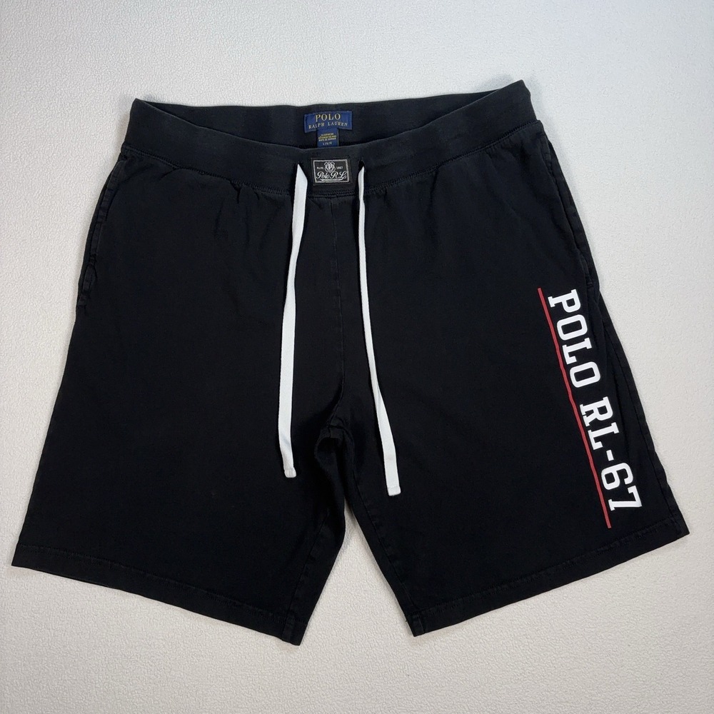 Polo Ralph Lauren Sleepwear Shorts Men's L Black RL-67 Pocket Drawstring Lounge